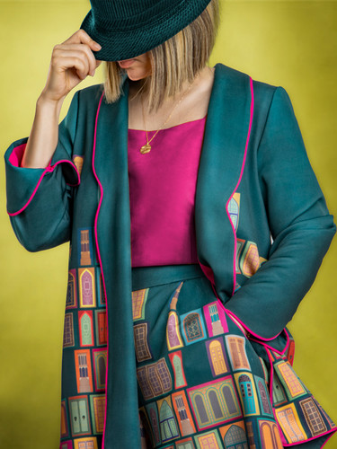 کت زنانه طرح پنجره ها